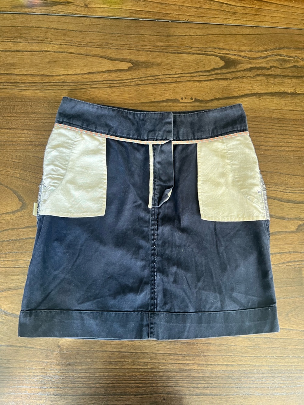 Vineyard Vines Classic Navy Cotton Blend Mini Skirt - 0 - Picture 6 of 8